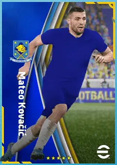 Mateo Kovačić eFootball 2026 player card, 88 OVR CMF