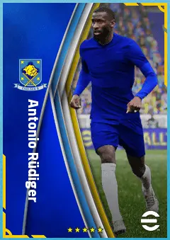 Antonio Rüdiger eFootball 2026 player card, 88 OVR CB