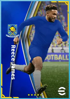 Reece James eFootball 2026 player card, 87 OVR RB