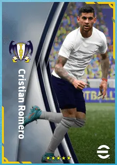 Cristian Romero eFootball 2026 player card, 87 OVR CB