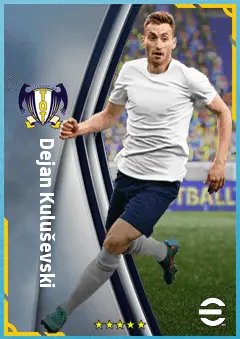 Dejan Kuluševski eFootball 2026 player card, 87 OVR RWF