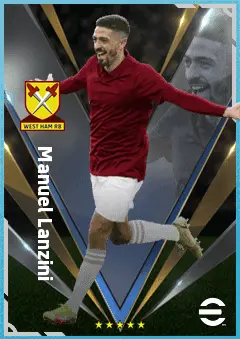 Manuel Lanzini eFootball 2026 player card, 83 OVR AMF