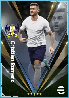 Cristian Romero eFootball 2026 player card, 87 OVR CB