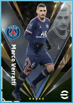 Marco Verratti eFootball 2026 player card, 89 OVR CMF