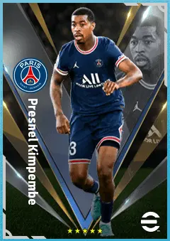 Presnel Kimpembe eFootball 2026 player card, 87 OVR CB