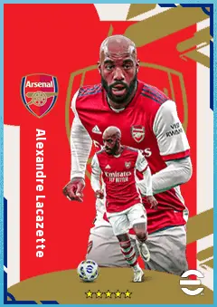 Alexandre Lacazette eFootball 2026 player card, 86 OVR CF