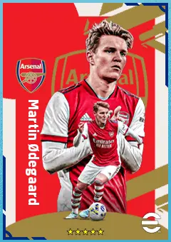Martin Ødegaard eFootball 2026 player card, 90 OVR AMF