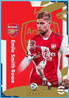 Emile Smith Rowe eFootball 2026 player card, 86 OVR AMF
