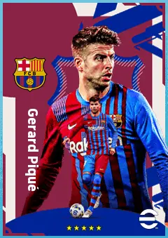 Gerard Piqué eFootball 2026 player card, 87 OVR CB