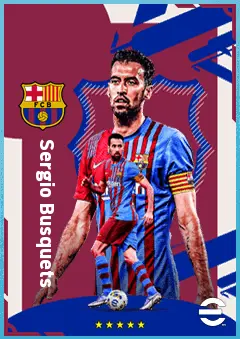 Sergio Busquets eFootball 2026 player card, 89 OVR DMF