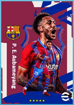 P. E. Aubameyang eFootball 2026 player card, 87 OVR CF