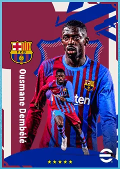 Ousmane Dembélé eFootball 2026 player card, 88 OVR LWF