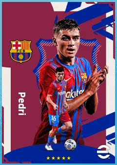 Pedri eFootball 2026 player card, 90 OVR CMF