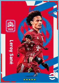 Leroy Sané eFootball 2026 player card, 89 OVR LWF