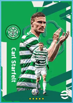 Carl Starfelt eFootball 2026 player card, 82 OVR CB