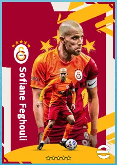 Sofiane Feghouli eFootball 2026 player card, 82 OVR RWF