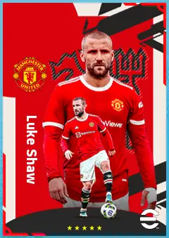 Luke Shaw eFootball 2026 player card, 89 OVR LB