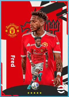 Fred eFootball 2026 player card, 87 OVR CMF