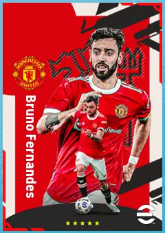 Bruno Fernandes eFootball 2026 player card, 90 OVR AMF