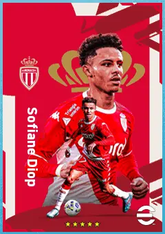 Sofiane Diop eFootball 2026 player card, 84 OVR AMF