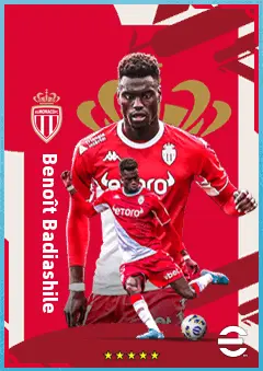 Benoît Badiashile eFootball 2026 player card, 86 OVR CB