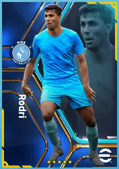 Rodri eFootball 2026 player card, 90 OVR DMF