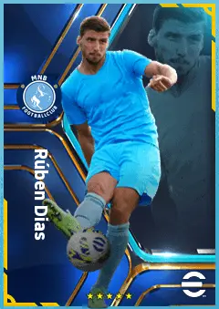 Rúben Dias eFootball 2026 player card, 91 OVR CB