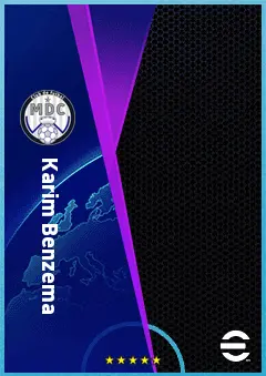 Karim Benzema eFootball 2026 player card, 91 OVR CF