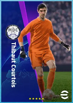 Thibaut Courtois eFootball 2026 player card, 91 OVR GK
