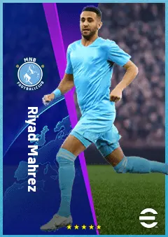 Riyad Mahrez eFootball 2026 player card, 89 OVR RWF