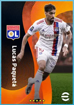 Lucas Paquetá eFootball 2026 player card, 87 OVR AMF