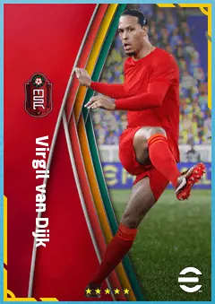 Virgil van Dijk eFootball 2026 player card, 91 OVR CB