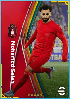 Mohamed Salah eFootball 2026 player card, 93 OVR RWF