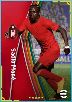 Sadio Mané eFootball 2026 player card, 90 OVR LWF