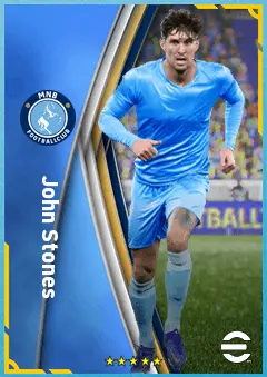 John Stones eFootball 2026 player card, 87 OVR CB