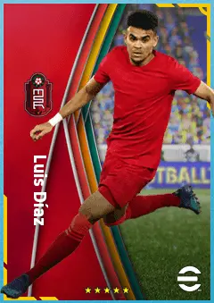 Luis Díaz eFootball 2026 player card, 87 OVR LWF