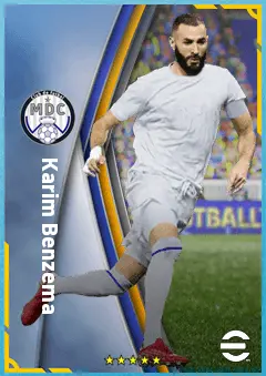 Karim Benzema eFootball 2026 player card, 91 OVR CF