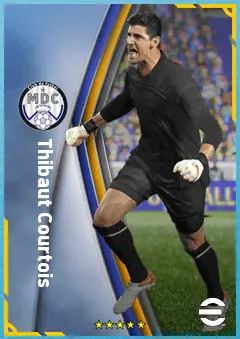 Thibaut Courtois eFootball 2026 player card, 91 OVR GK