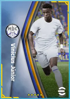 Vinícius Júnior eFootball 2026 player card, 90 OVR LWF