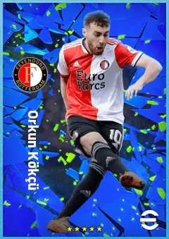 Orkun Kökçü eFootball 2026 player card, 83 OVR CMF