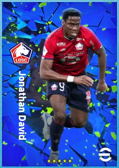 Jonathan David eFootball 2026 player card, 86 OVR CF
