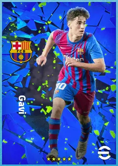Gavi eFootball 2026 player card, 86 OVR CMF