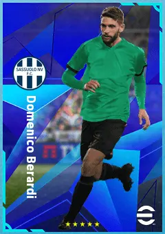 Domenico Berardi eFootball 2026 player card, 88 OVR RWF