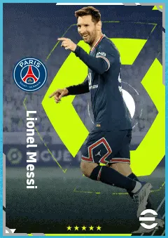 Lionel Messi eFootball 2026 player card, 93 OVR RWF