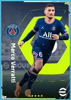 Marco Verratti eFootball 2026 player card, 89 OVR CMF