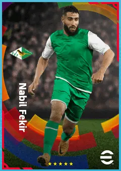 Nabil Fekir eFootball 2026 player card, 87 OVR AMF