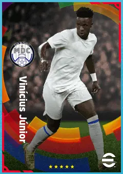 Vinícius Júnior eFootball 2026 player card, 90 OVR LWF