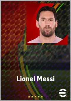 Lionel Messi eFootball 2026 player card, 82 OVR SS