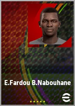 E.Fardou B.Nabouhane eFootball 2026 player card, 69 OVR CF