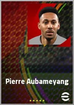 Pierre Aubameyang eFootball 2026 player card, 77 OVR CF